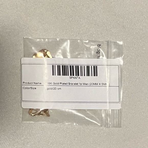 Figaro Gold Plated Bracelet for Men - Picture 5 of 5